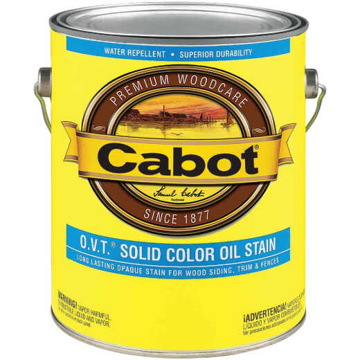 Cabot O.V.T. Solid Color Oil Exterior Stain, 6501 White Base, 1 Gal.